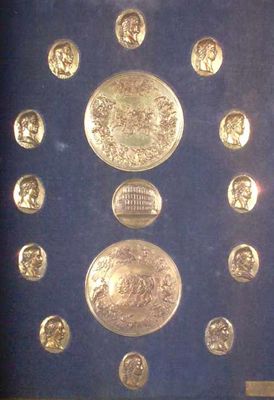 Appraisal: Twelve oval electroplated portrait medallions of named Roman Emperors and