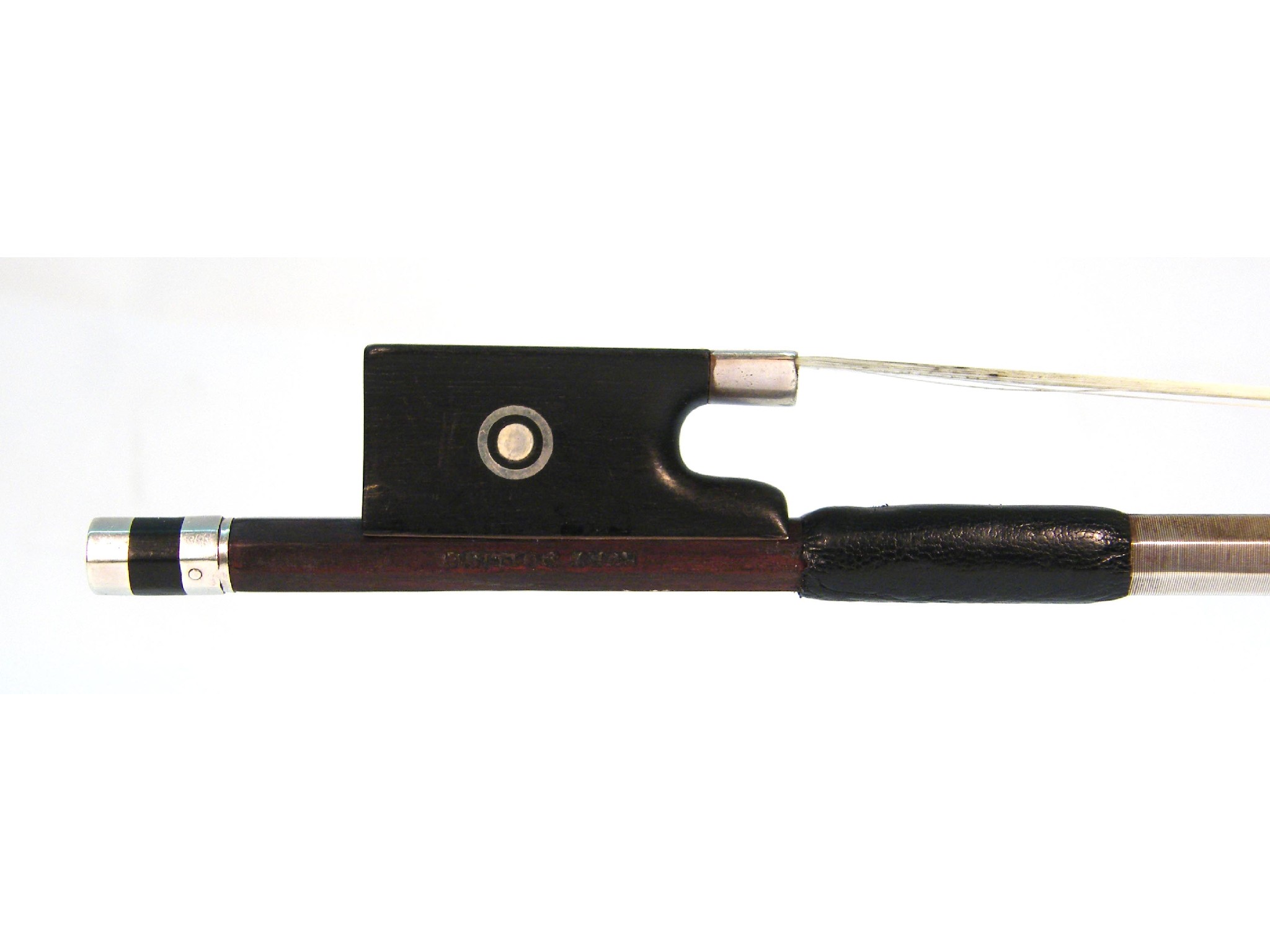 Appraisal: German silver mounted viola bow by and stamped Kurt Dolling