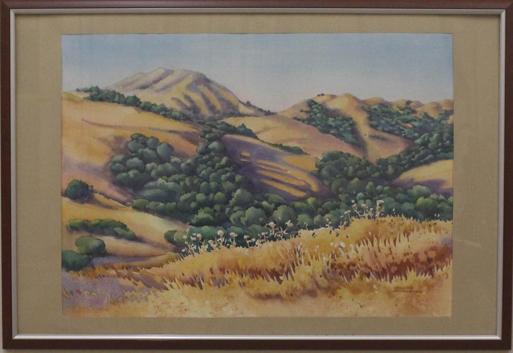 Appraisal: CHARLOTTE BRITTON California Wisconsin b watercolor on paper California landscape