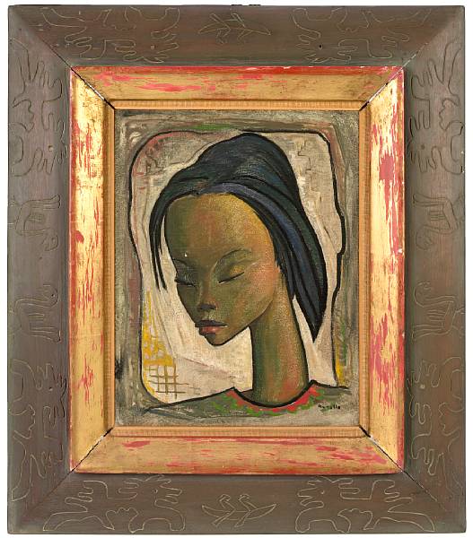 Appraisal: ngel Botello Puerto Rican - Untitled Portrait of a Haitian