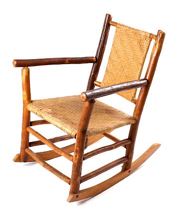 Appraisal: Old Hickory Rocking Chair circa The lot features an excellent