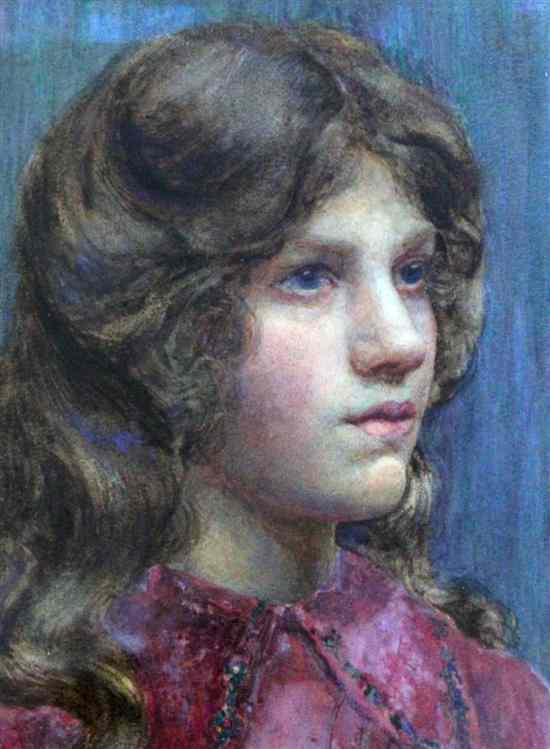 Appraisal: William Arthur Breakspeare - watercolour Portrait of a young lady