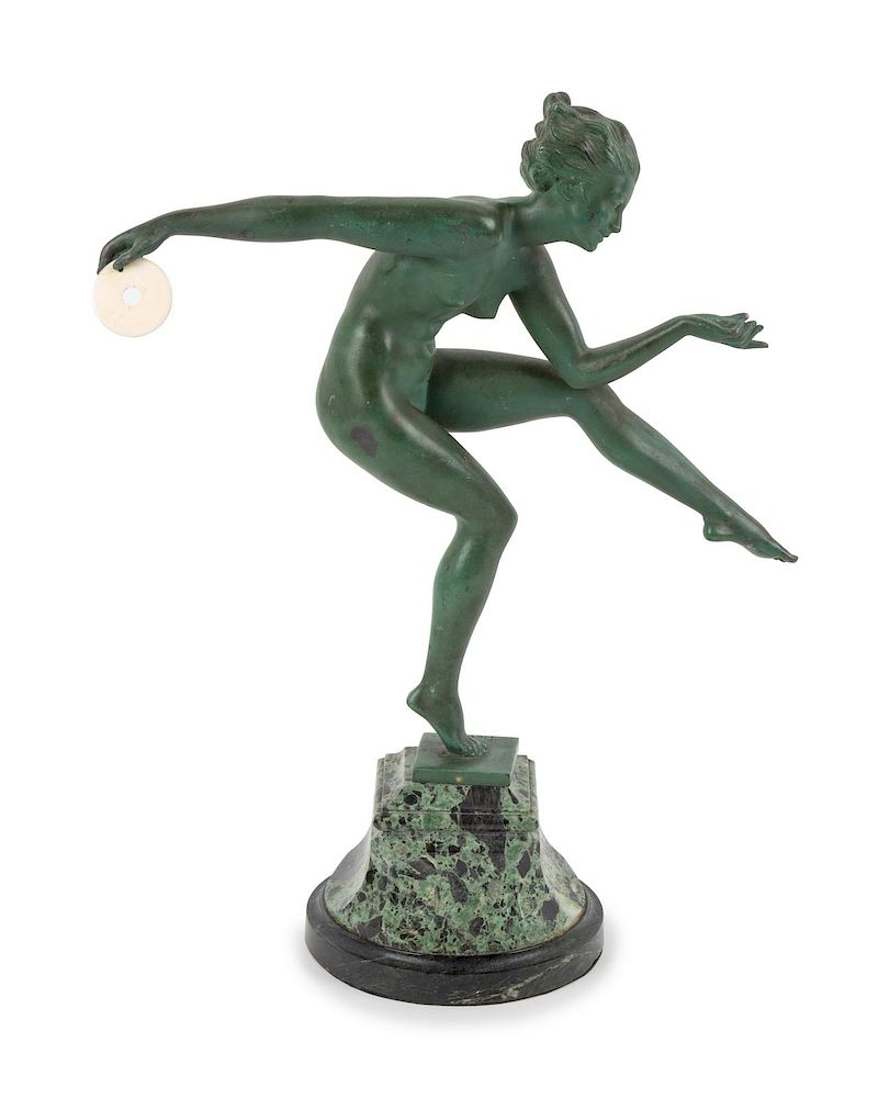 Appraisal: Marcel Andre Bouraine French - Nude Disc Dancer Marcel Andre