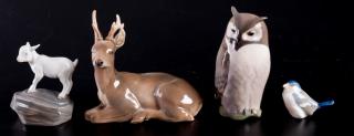 Appraisal: Royal Copenhagen Porcelain Animals Figurines Grouping of four Royal Copenhagen