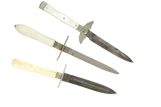 Appraisal: THREE DIRKS England late th century Two have blades marked