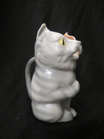 Appraisal: Royal Bayreuth Cat Figural Creamer gray excellent