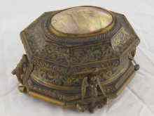 Appraisal: A th century French boulle jewellery casket inscribed ''Tahan a