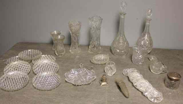 Appraisal: Quality Cut Glass Lot Including American BrilliantIncludes a set of