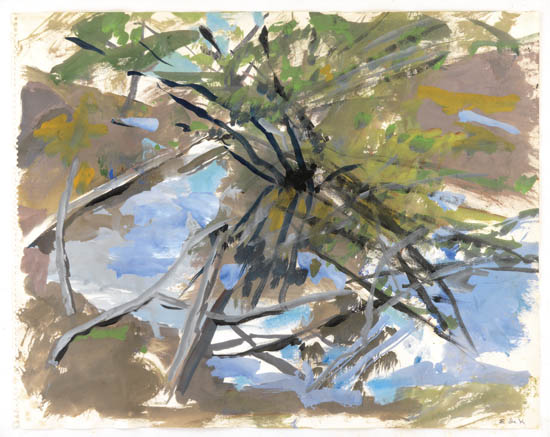 Appraisal: ELAINE DE KOONING Catskill Woods Study Watercolor on cream wove