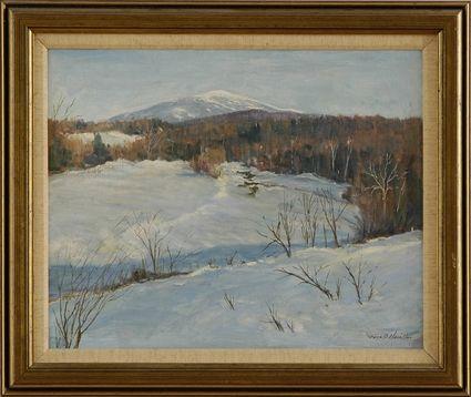 Appraisal: FERN HASELTON MT MONADNOCK Oil on canvasboard x in signed