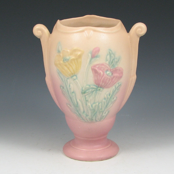 Appraisal: Hull Poppy - Vase - Mint Poppy vase in cream