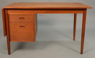 Appraisal: Danish Modern teak desk with sliding top and drop leaf