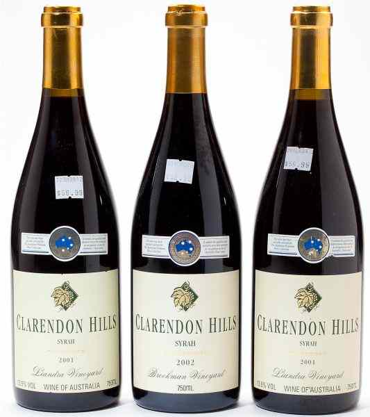 Appraisal: Clarendon Hills total bottlesVintage Liandra Vintage Brookman Acquired from the