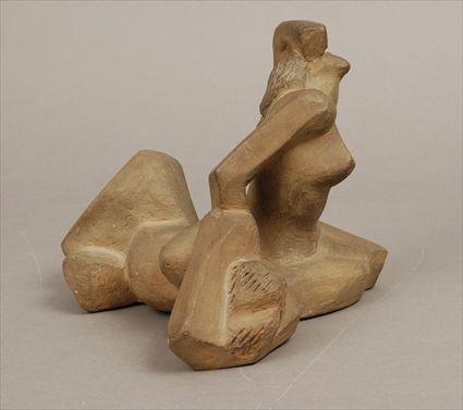 Appraisal: th Century School Abstract Figure Terracotta in