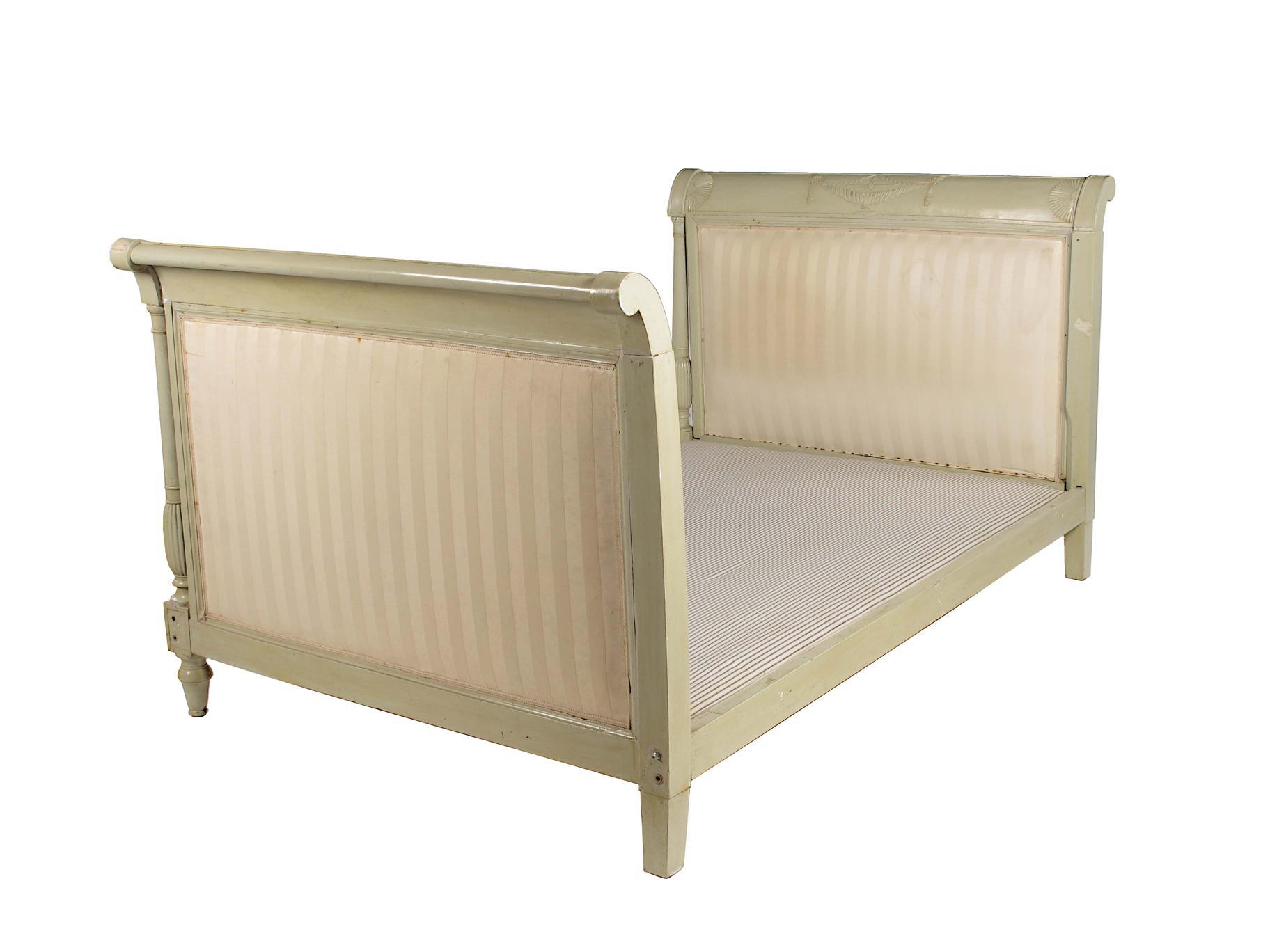 Appraisal: A green painted bedstead