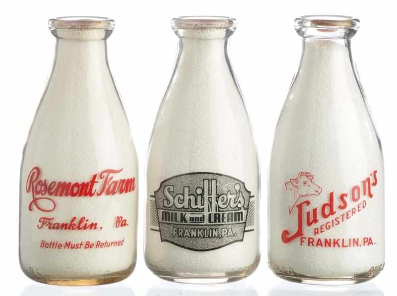 Appraisal: Lot of Franklin Pennsylvania Milk Bottles Description Includes one bottle