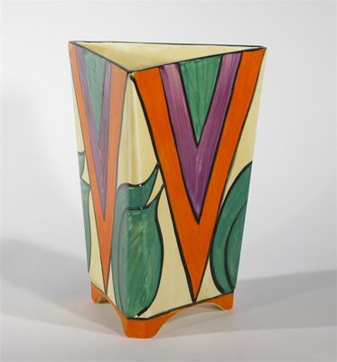 Appraisal: A Clarice Cliff Bizarre vase designed by Clarice Cliff shape