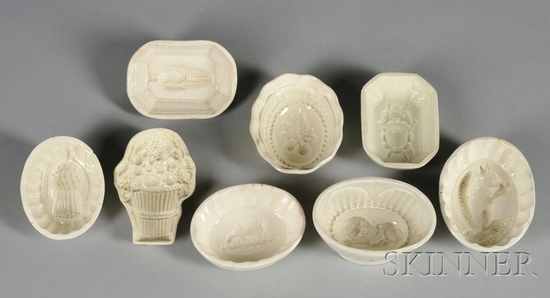 Appraisal: Eight Small Creamware Culinary Molds England late th early th