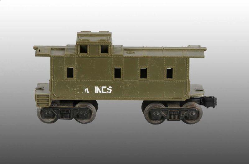 Appraisal: Lionel No Caboose Description Post-war Olive green unstamped no lettering