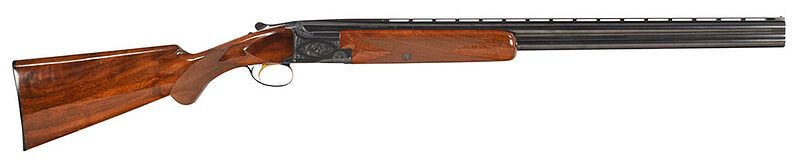 Appraisal: Belgian Browning Shotgun with Case gauge superposed configuration S N