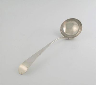 Appraisal: A George IV William IV Scottish provincial soup ladle Old