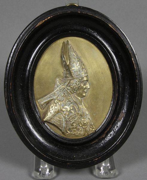 Appraisal: th Century Grand Tour bronze relief oval portrait of a