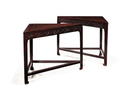 Appraisal: Chinese softwood sectional square flush-sided table early qing dynasty Comprising