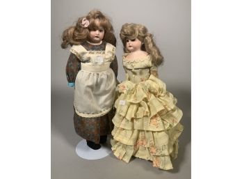 Appraisal: Two antique Armand Marseille H bisque head dolls both labeled