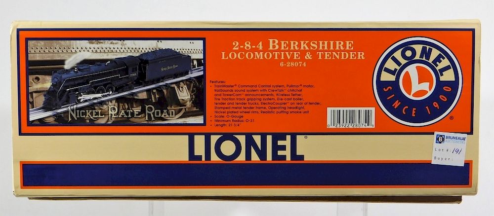 Appraisal: Lionel - - Berkshire Locomotive Tender United States Contemporary O