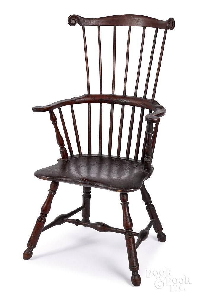 Appraisal: Pennsylvania fanback Windsor armchair ca Pennsylvania fanback Windsor armchair ca