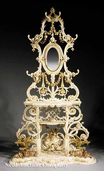 Appraisal: A French Iron Hallstand in the Rococo Taste signed Corneau