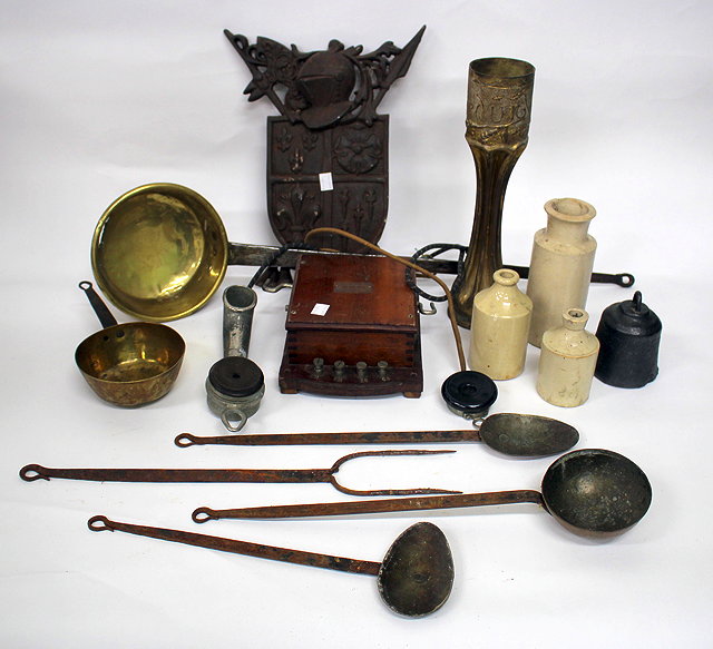 Appraisal: MISCELLANEOUS METALWARE to include a Trench Art vase together with