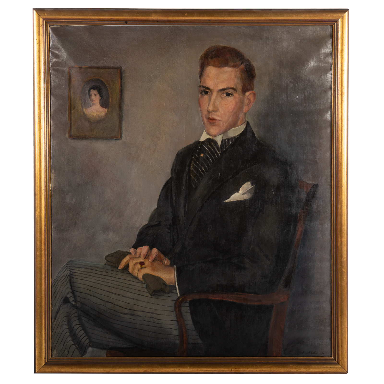 Appraisal: DONALD VINCENT COALE PORTRAIT OF MR SAPPINGTON American - Portrait