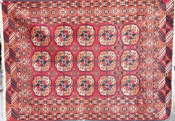 Appraisal: Antique Turkoman tekke rugAntique Turkoman tekke rug ' x '