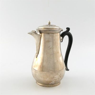 Appraisal: A late th early th century continental silver chocolate pot