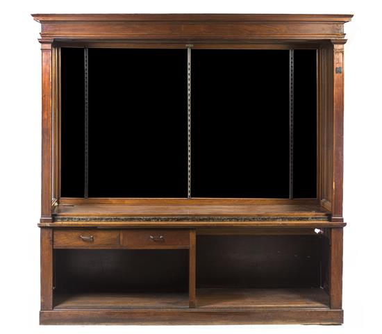 Appraisal: Sale Lot An American Mahogany Display Cabinet having a projecting