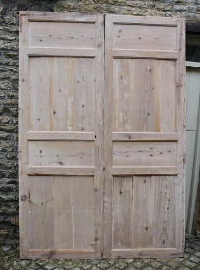 Appraisal: A pair of th Century pine doors each of four