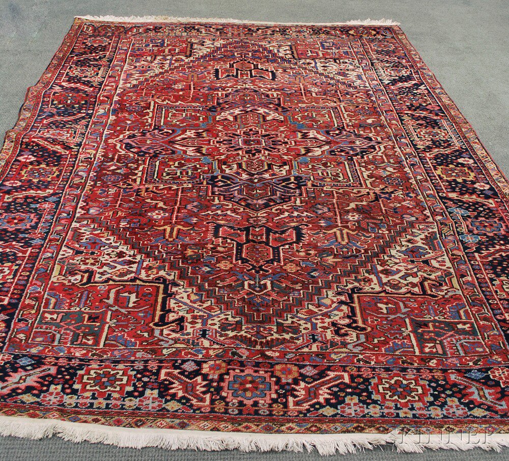 Appraisal: Heriz Carpet Northwest Persia late th early th century crease