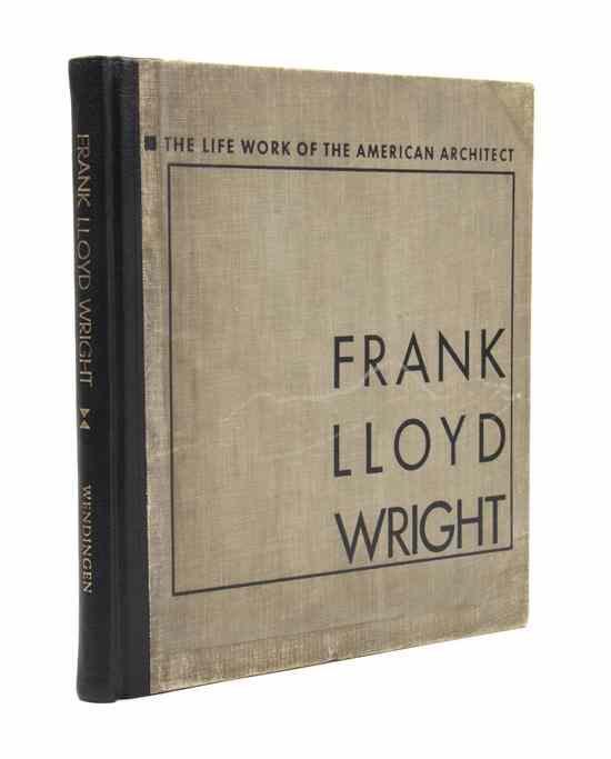 Appraisal: ARCHITECTURE WRIGHT FRANK LLOYD Wendingen The Life-Work of the American