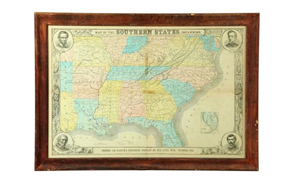 Appraisal: HARPER'S MAP OF THE SOUTHERN STATES ''Prepared for Harper's Pictorial