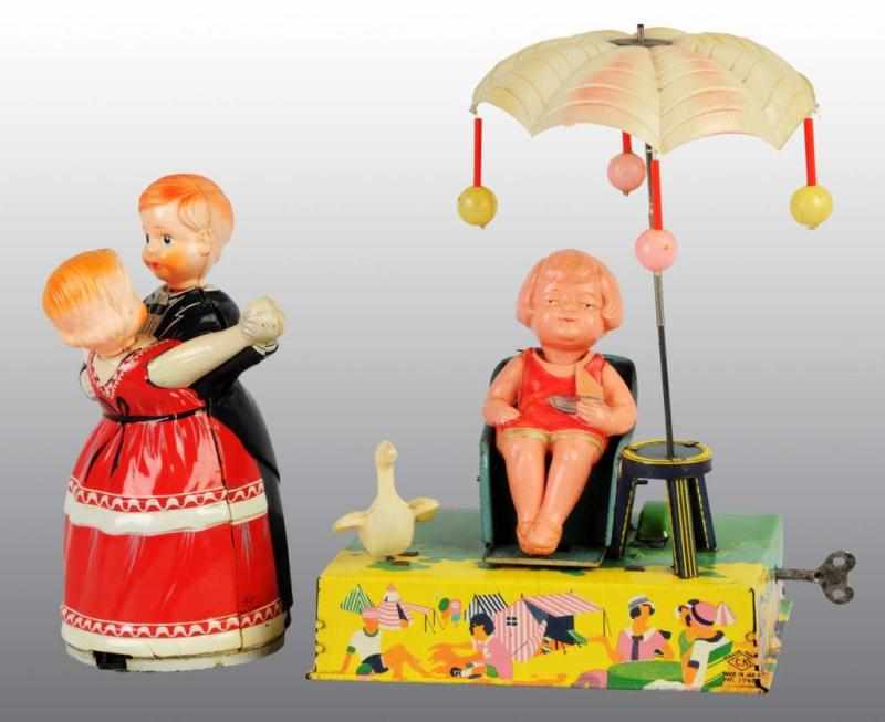 Appraisal: Lot of Tin Celluloid Recreational Toys Description Japanese Working Includes