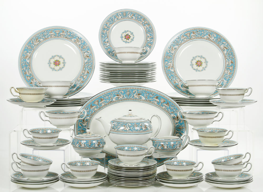 Appraisal: - Piece Wedgwood Florentine China Set piece Wedgwood Florentine fine