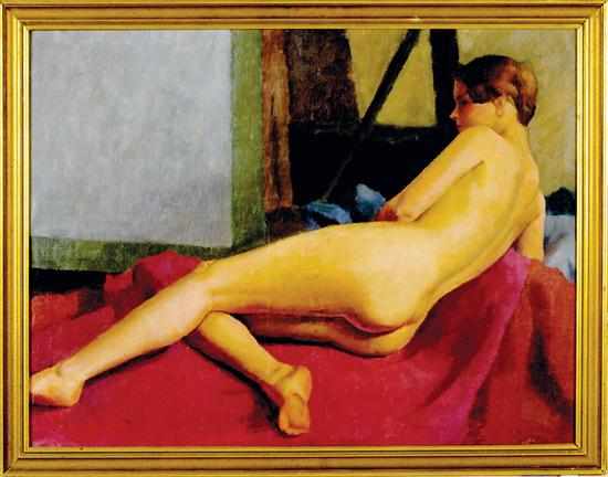 Appraisal: D M Cooper American early th century RECLINING NUDE oil