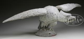 Appraisal: SHEET ZINC HOLLOW BODY SPREADWING EAGLE Third quarter th century