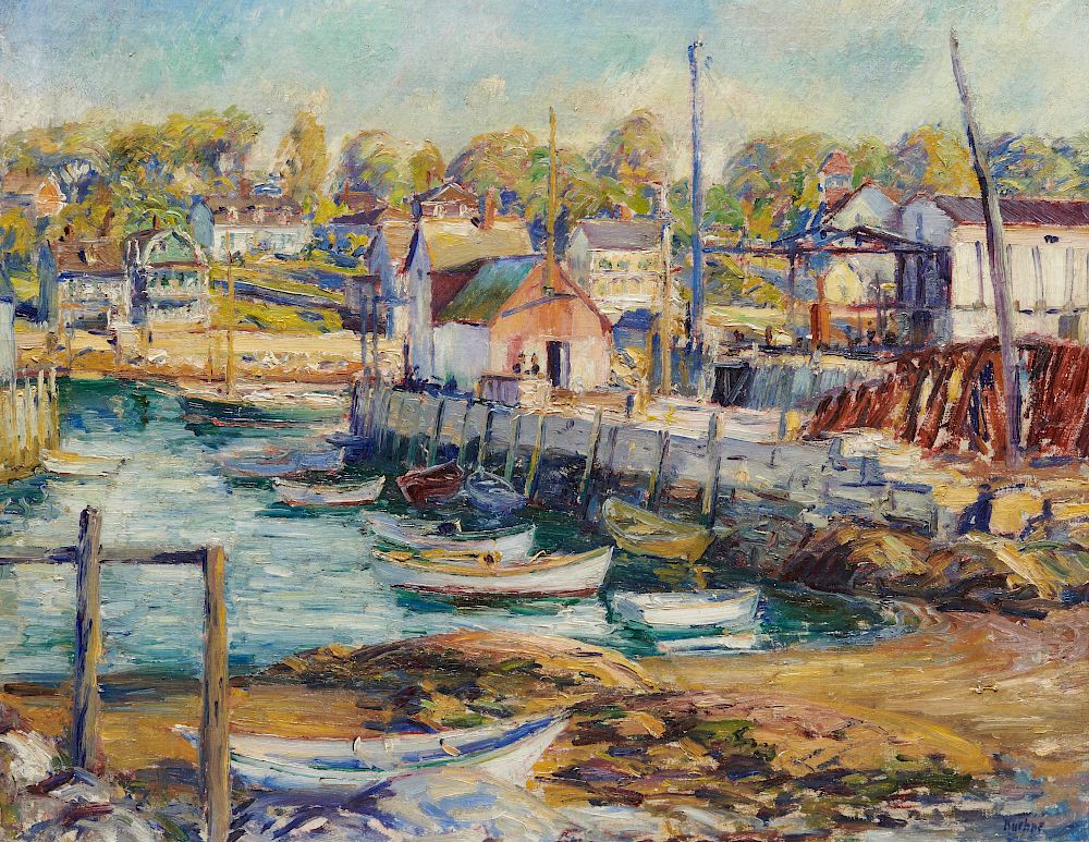 Appraisal: MAX KUEHNE American - Motif No Rockport oil on canvas