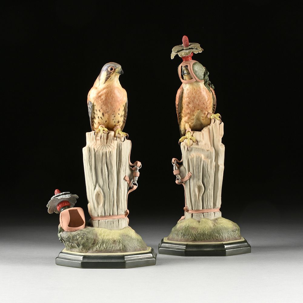 Appraisal: A PAIR OF BOEHM SCULPTURES Kestrel UNITED STATES A PAIR