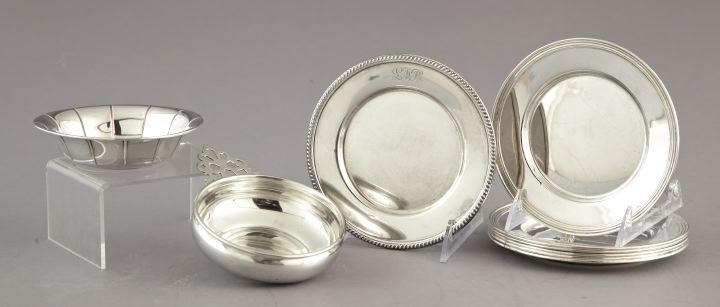 Appraisal: Nine-Piece Group of Sterling Silver consisting of a set of