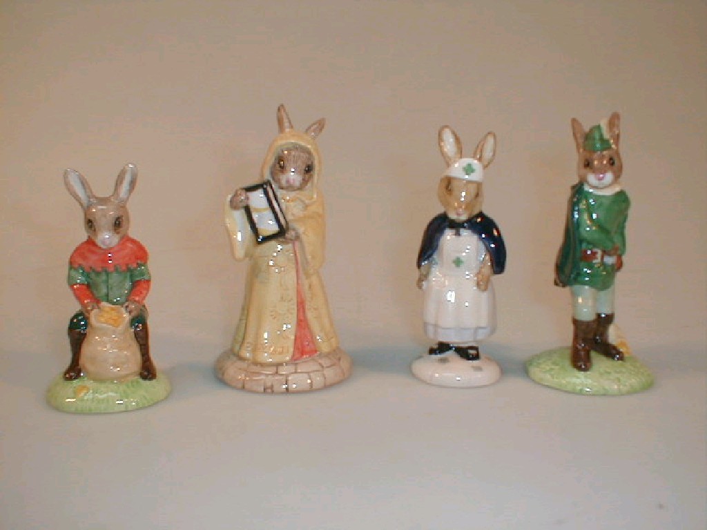 Appraisal: Four Royal Doulton Bunnykins figures - Sands of Time DB