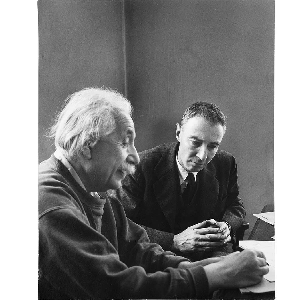 Appraisal: EINSTEIN ALBERT EISENSTAEDT ALFRED - Professor Albert Einstein conferring with