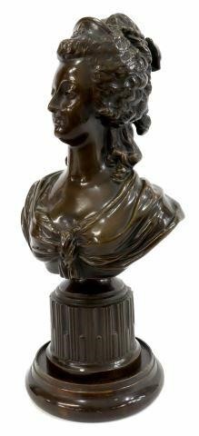 Appraisal: French style patinated bronze scupture Bust of Marie Antoinette on